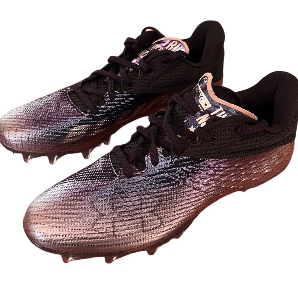 Under Armour Football Cleats Men’s 9 Black Copper Metallic Speed